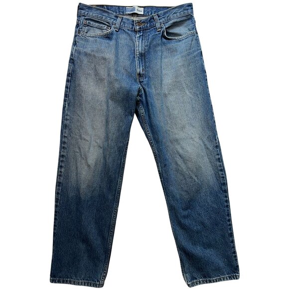 Levi's Signature Men's Relexed Fit Jeans Stretch Denim Size 32x28 Blue Mid Wash - Picture 1 of 9